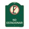 Signmission Spanish Parking No Estacionar No Parking W/ Graphic Heavy-Gauge Aluminum Sign, 24" H, G-1824-22882 A-DES-G-1824-22882 - alternate 1